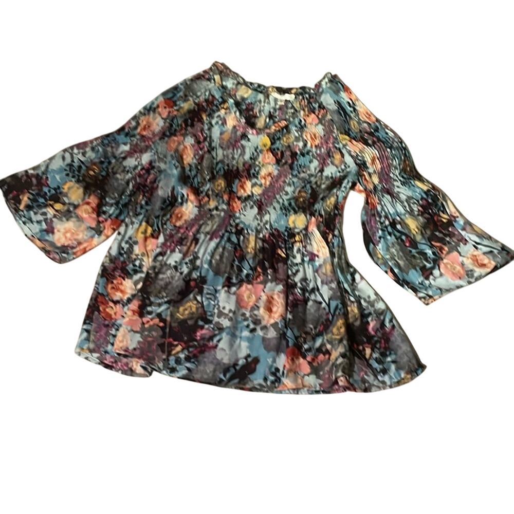 Spense Abstrtact Floral Print Blouse. 2X